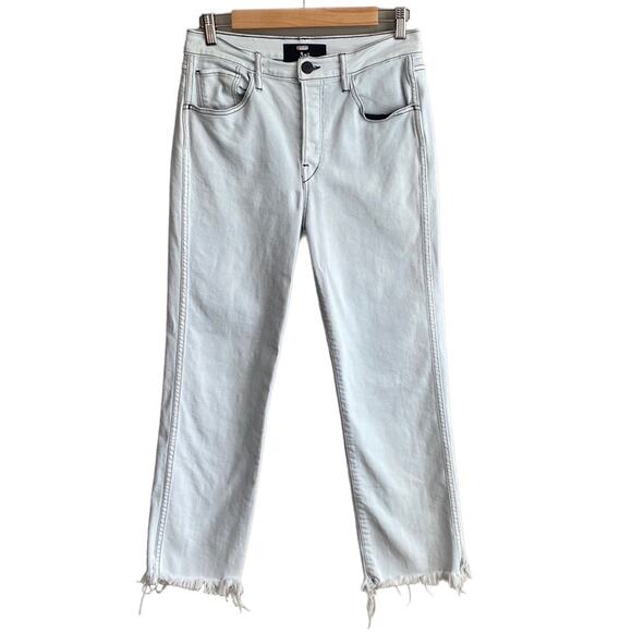 3x1 Austin High-Rise Cropped Frayed Straight-Leg Jeans In Adelia 29 - Picture 2 of 12